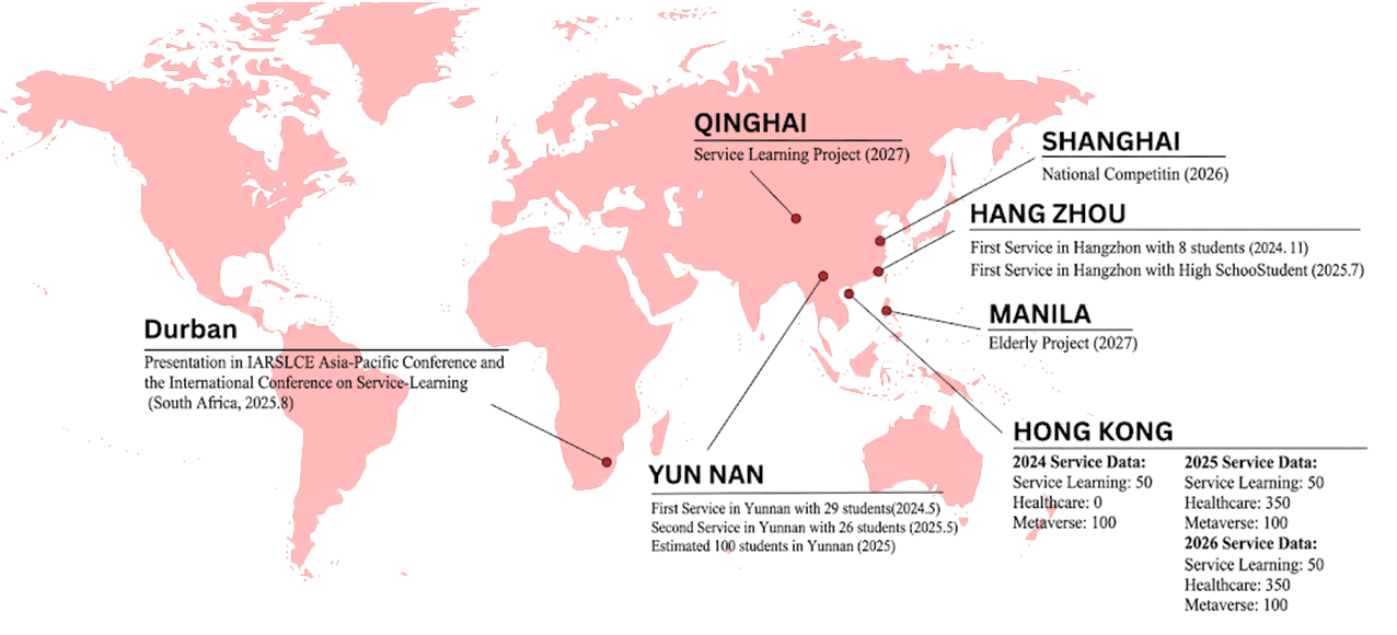 Global Service Learning Distribution Map